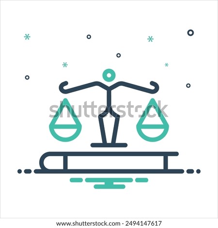 Vector colorful mix icon for ethics