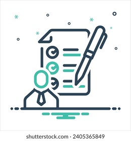 Icono de mezcla de colores vectoriales para evaluación