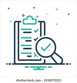 Vector colorful mix icon for evaluations