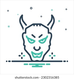 Ícono de mezcla de colores vectoriales para el mal