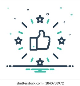 Vector colorful mix icon for excellent