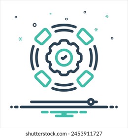 Vector colorful mix icon for excellent services