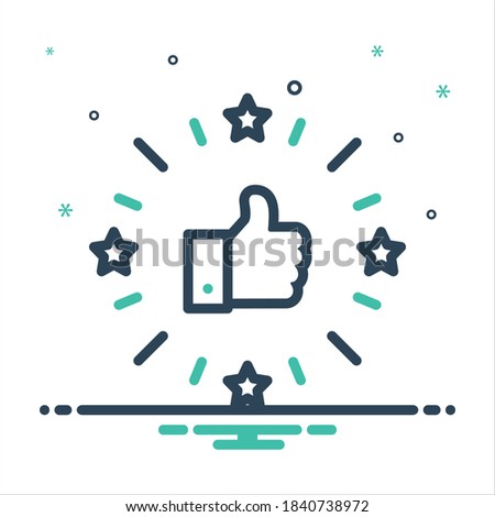 Vector colorful mix icon for excellent