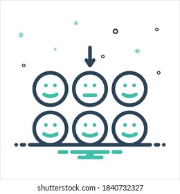 Vector colorful mix icon for exception