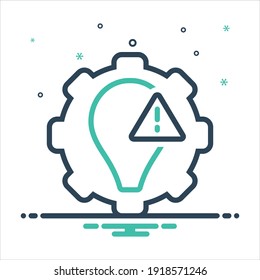 Vector colorful mix icon for exceptions