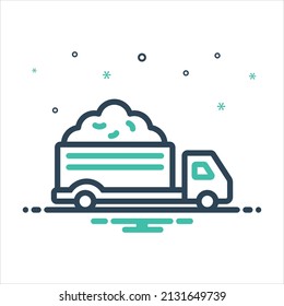 Vector colorful mix icon for excess
