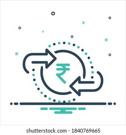 Icono de mezcla de colores vectorial para intercambio