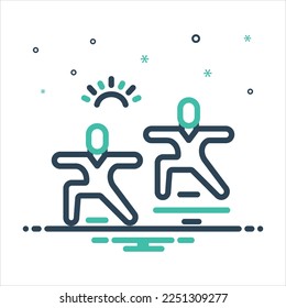 Icono de mezcla de colores vectoriales para ejercicio