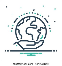 Icono de mezcla de color vectorial para existir