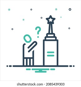 Vector colorful mix icon for expectations