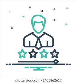 Vector colorful mix icon for experience