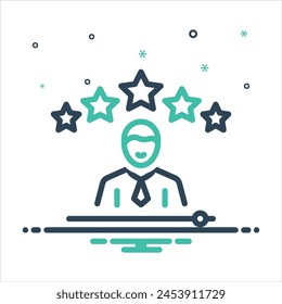 Vector colorful mix icon for experience