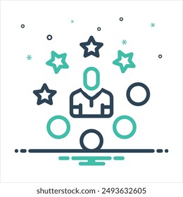 Vector colorful mix icon for experience