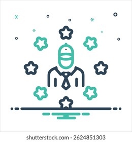 Icono de mezcla de colores de Vector para experiencia