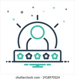 Icono de mezcla de color vectorial para experimentar