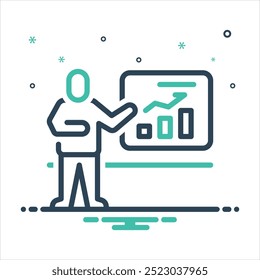 Icono de mezcla de colores de Vector para explicación