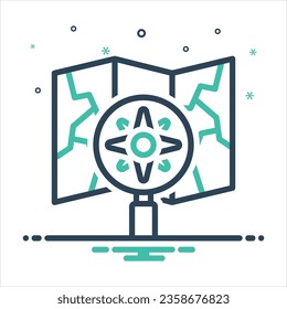 Vector colorful mix icon for exploring