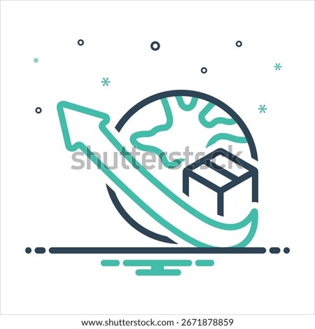 Vector colorful mix icon for export promotion