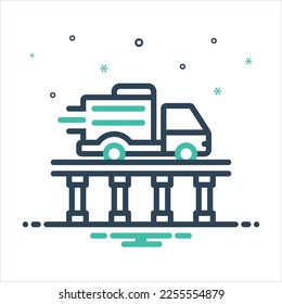 Vector colorful mix icon for express