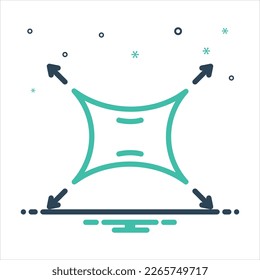 Vector colorful mix icon for extends