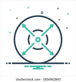 Vector colorful mix icon for extent