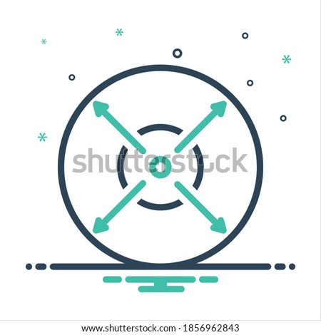 Vector colorful mix icon for extent