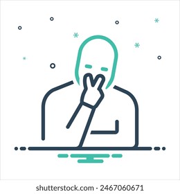 Vector colorful mix icon for eye contact