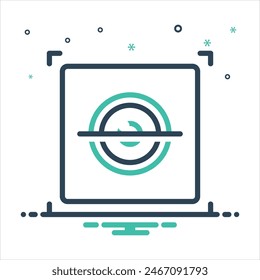 Vector colorful mix icon for eye scan