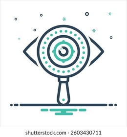 Vector colorful mix icon for eye detect