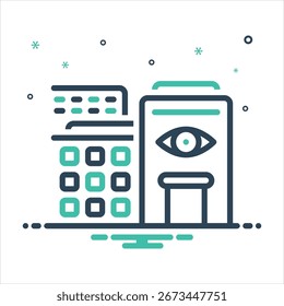 Vector colorful mix icon for eye clinic