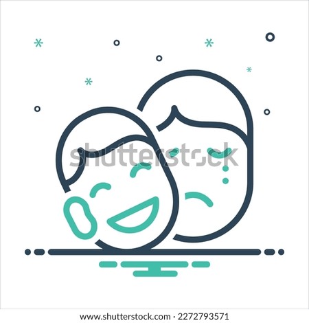 Vector colorful mix icon for false