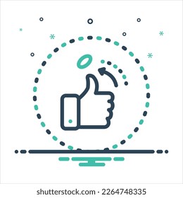 Vector colorful mix icon for fate