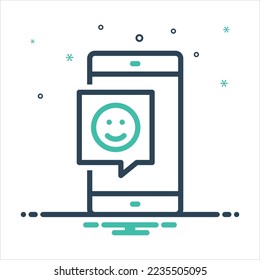 Vector colorful mix icon for feedback