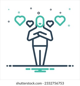 Vector colorful mix icon for feels