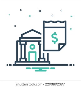 Vector colorful mix icon for fees