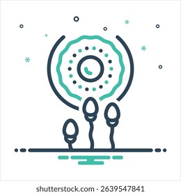 Vector colorful mix icon for fertility
