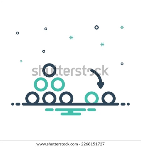 Vector colorful mix icon for few