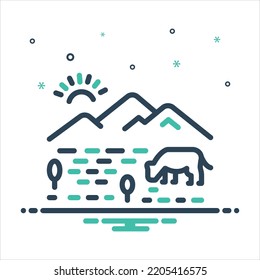 Icono de mezcla de colores vectoriales para campos