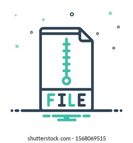 Vector colorful mix icon for file