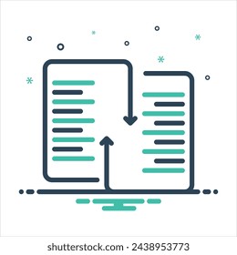 Icono de mezcla de colores vectoriales para intercambio de archivos
