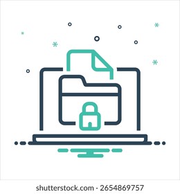 Icono de mezcla de colores de Vector para la seguridad de archivos