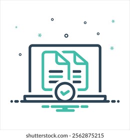 Vector colorful mix icon for files