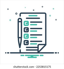 Vector colorful mix icon for filled