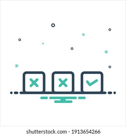 Vector colorful mix icon for final