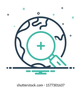 Vector colorful mix icon for find