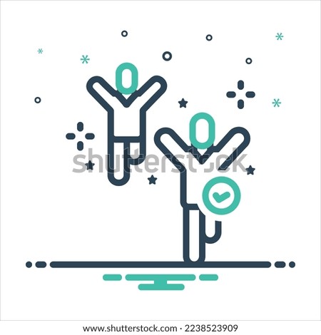 Vector colorful mix icon for finest
