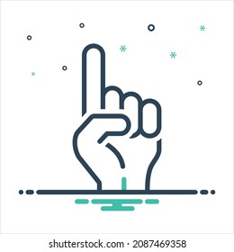 Vector colorful mix icon for finger