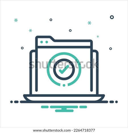Vector colorful mix icon for finished