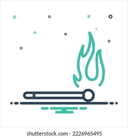 Vector colorful mix icon for fire