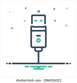 Vector colorful mix icon for firewire